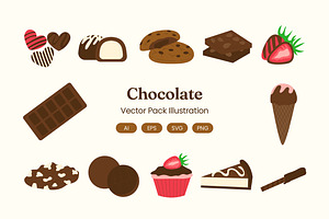 Chocolate Illustration Collection, an Object Graphic by Rahardi Creative