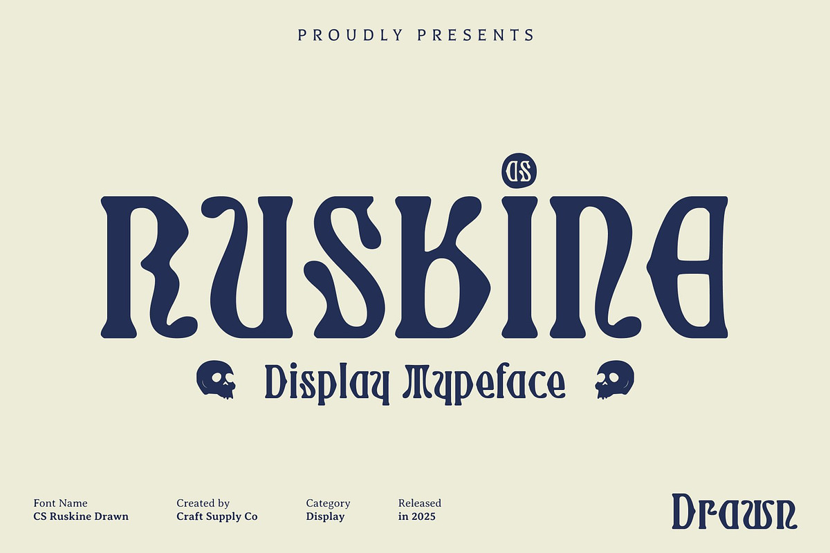 CS Ruskine Drawn, a Sans Serif Font by Craft Supply Co. (Photo 1 of 8)