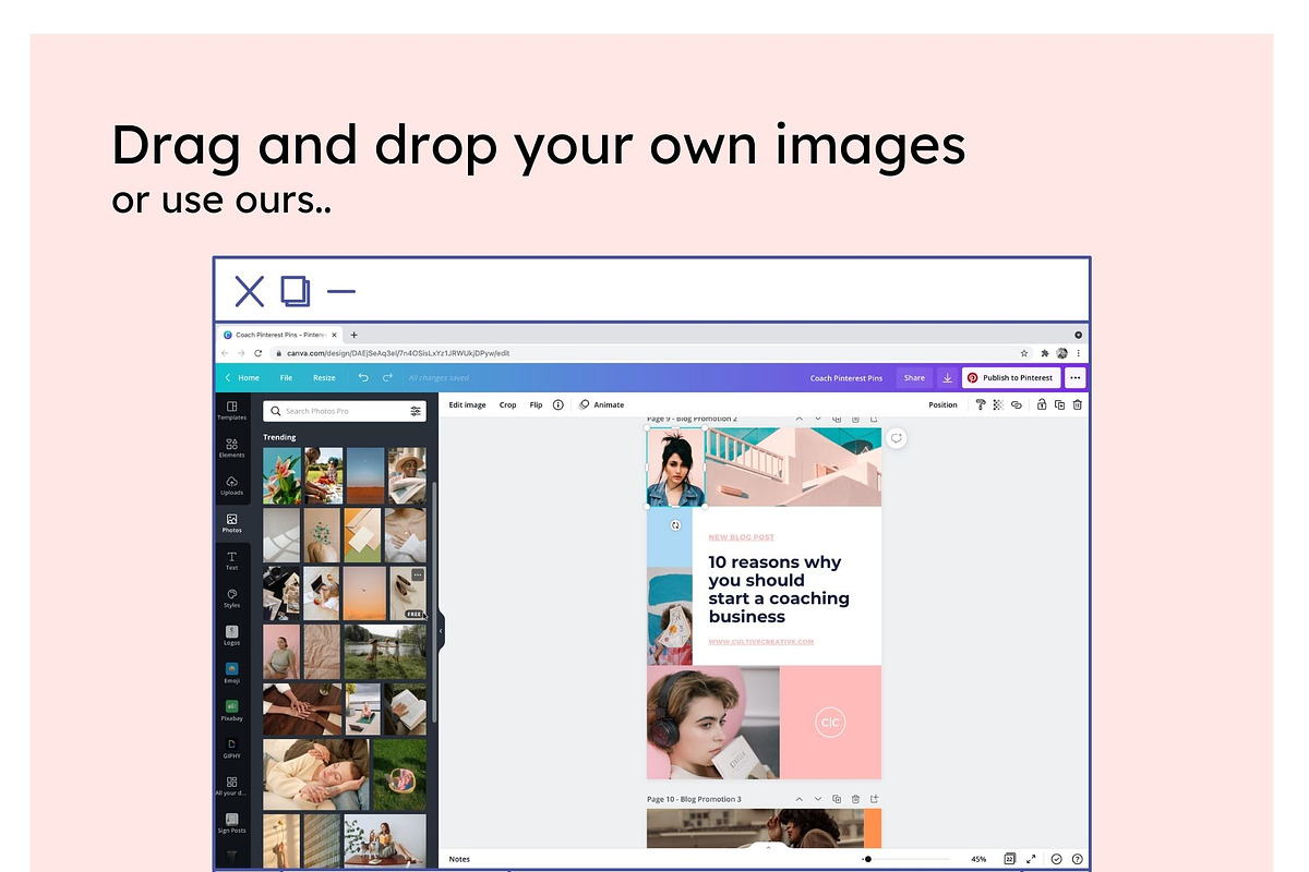 Bright Colorful Pinterest Pin, a Social Media Template by Cultive Creative (Photo 6 of 11)