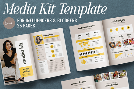Influencer & Blogger Canva Media Kit