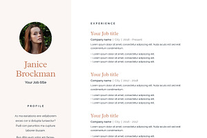 Janice CV / Resume Template