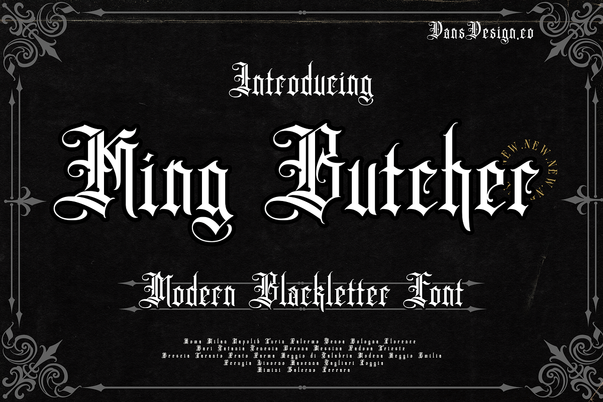 King Butcher, a Blackletter Font by dansdesign (Photo 1 of 6)