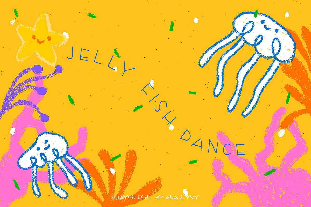 Crayon - handwritten playful font preview 3