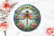 Stained Glass Dragonfly Sublimation, an Illustration by CraftArtStudio (Thumbnail 3 of 6)