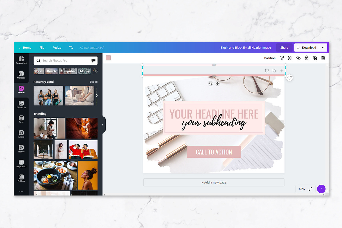Canva & Mailchimp Template | Blush, an Email Template by Thirty One Palms Studio (Photo 7 of 7)