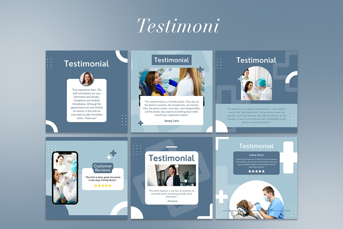 Dentist Instagram Template| CANVA, a Social Media Template by Azruca (Photo 10 of 17)