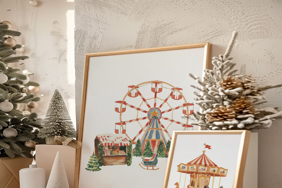 Christmas Market, a Seasonal Illustration by heyiamalice (Photo 5 of 15)