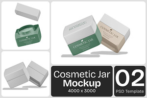 Cosmetic Jar Mockup, a Packaging Mockup by Permadi Creative