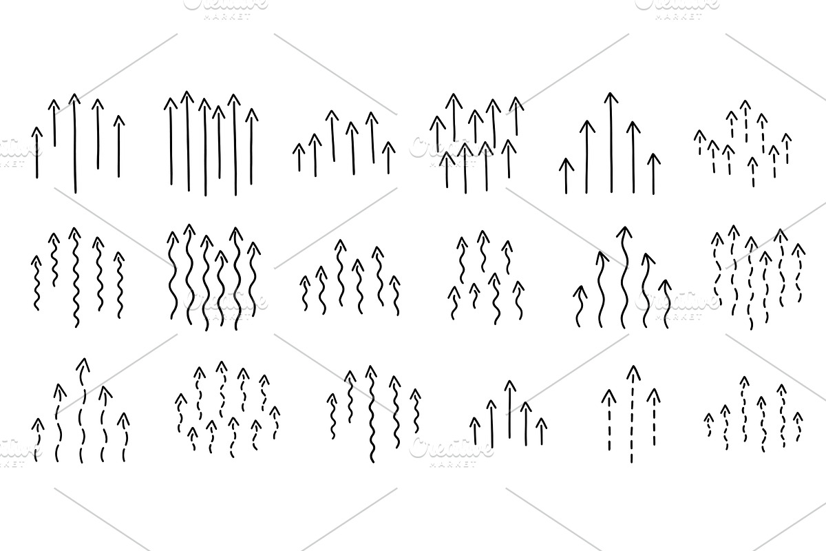 Various Wavy Rising Arrows designs, an Illustration by Ilia Design
