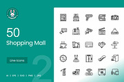 Shopping Mall Line Icons, an Icon by IconBunny (Thumbnail 1 of 2)