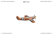 Vintage Propeller Airplane 3D, an Object Graphic by Wencory (Thumbnail 1 of 3)