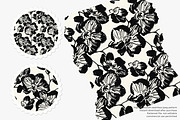 monochrome orchid seamless pattern, a Pattern Graphic by Pink Studio Art (Thumbnail 2 of 4)