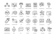 SEO and Digital Marketing line icons, a Technology Illustration by Tettygreen (Thumbnail 3 of 3)