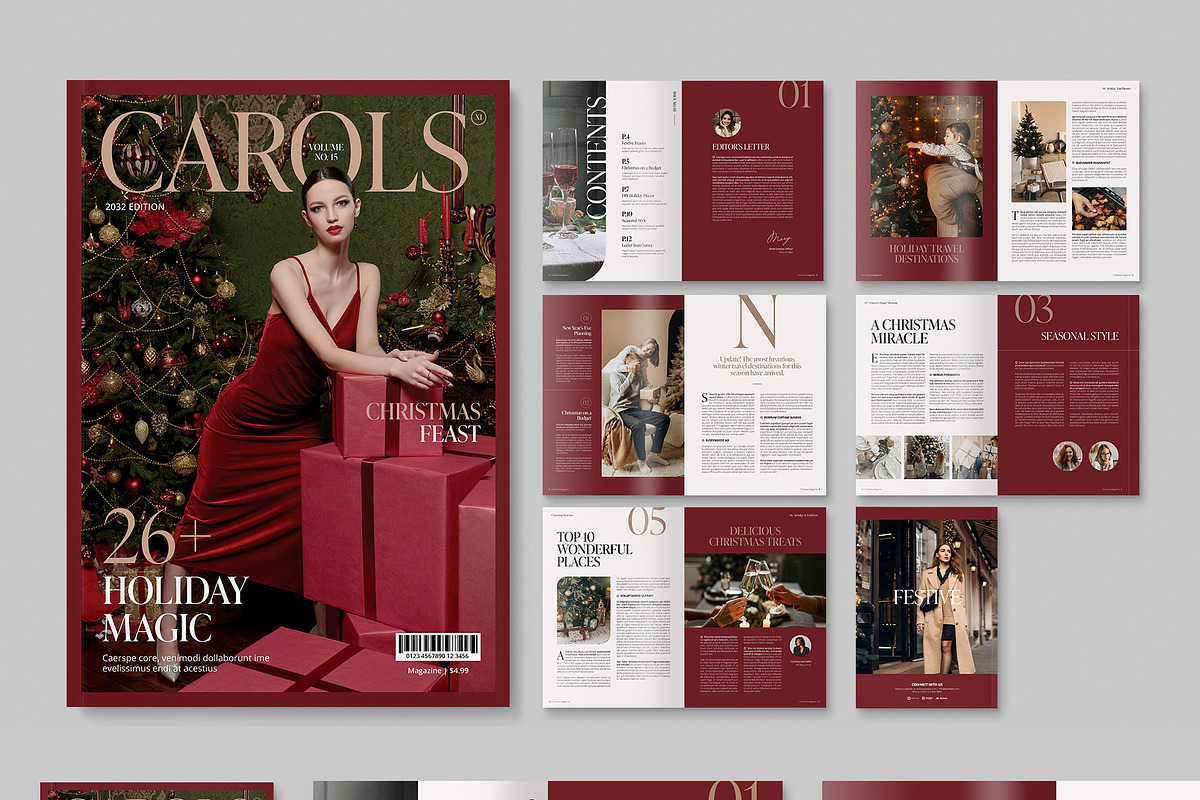 Christmas Magazine Template, a Magazine Template by BrandPacks (Photo 6 of 6)