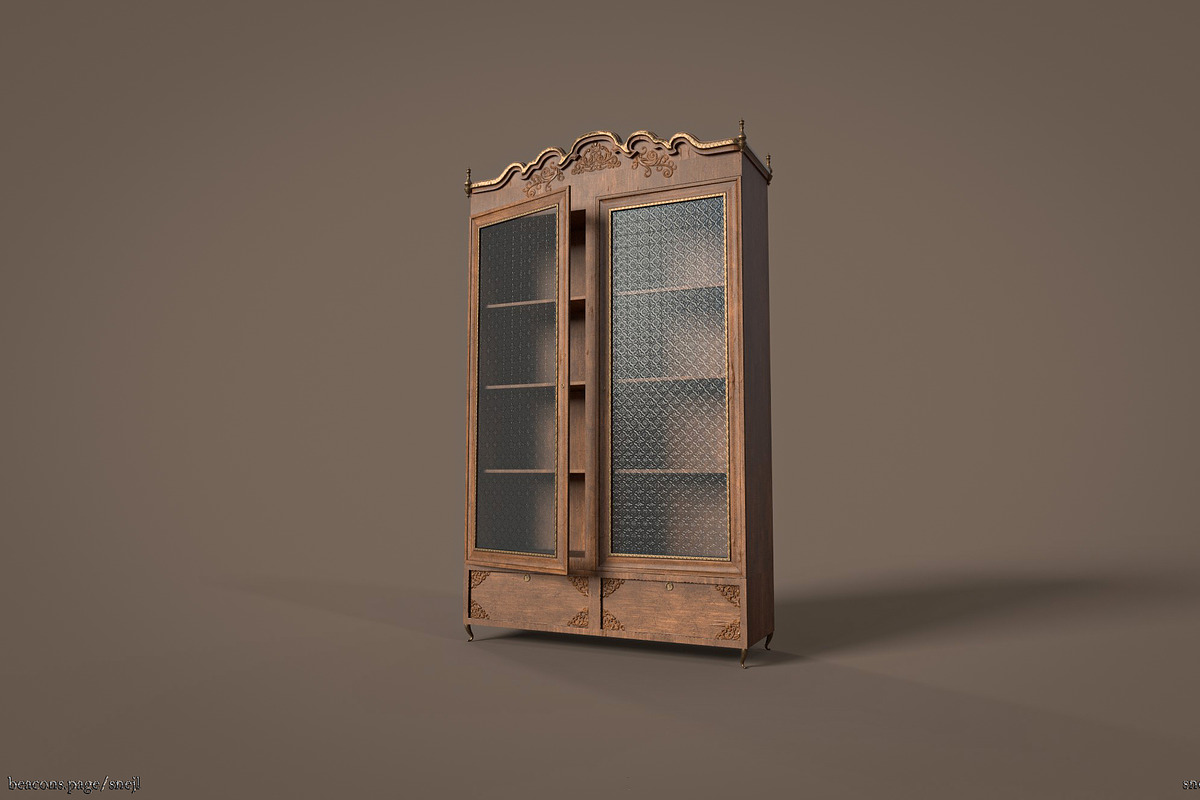Vintage furniture set_1, a Furniture 3D Model by Snji | 3D Models (Photo 7 of 16)