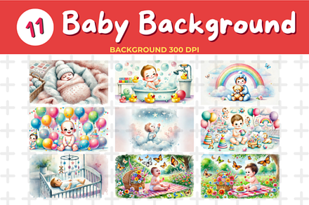 Watercolor Baby Background Baby Show