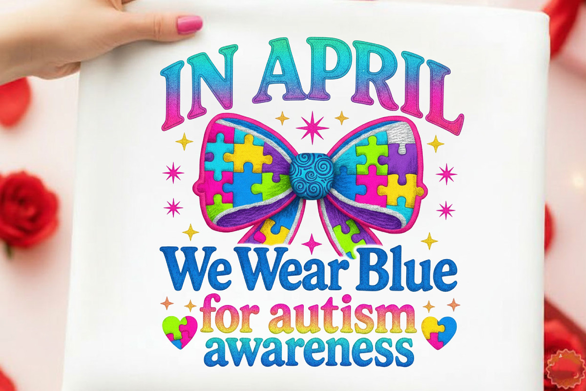 April We Wear Blue Autism Faux Yarn, an Illustration by designcity5 (Photo 6 of 9)