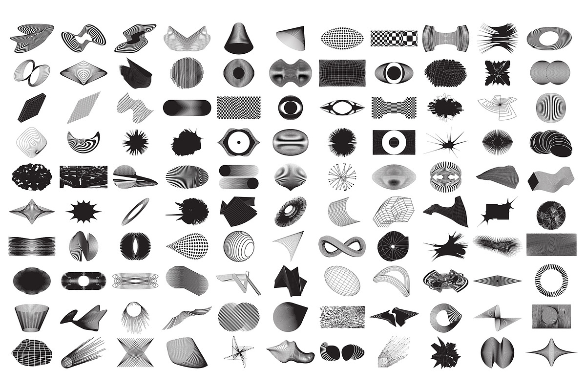 100+ Abstract Vector Shapes, a Background Graphic by Vanzyst (Photo 17 of 17)