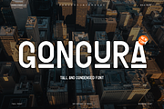 Goncura - Condensed Font, a Sans Serif Font by QR Design Studio (Thumbnail 1 of 6)