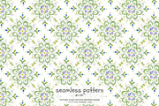 hand painted tile pattern, a Pattern Graphic by Pink Studio Art (Thumbnail 1 of 4)