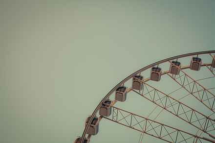 Ferris wheel on sky for background containing vintage, abstract, and