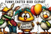 Funny easter bird clipart, an Illustration by CreationArt (Thumbnail 1 of 7)