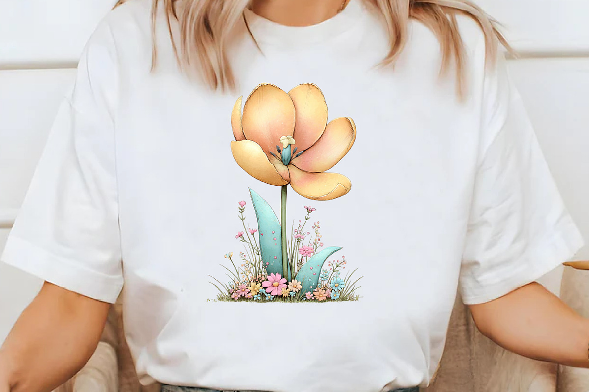 Whimsical Spring Tulip Clipart, an Illustration by Designworld (Photo 6 of 8)