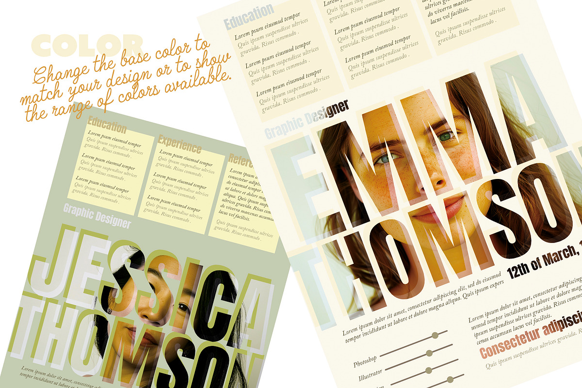 Creative Resume Template CV, a Resume Template by McLittle Stock (Photo 4 of 4)