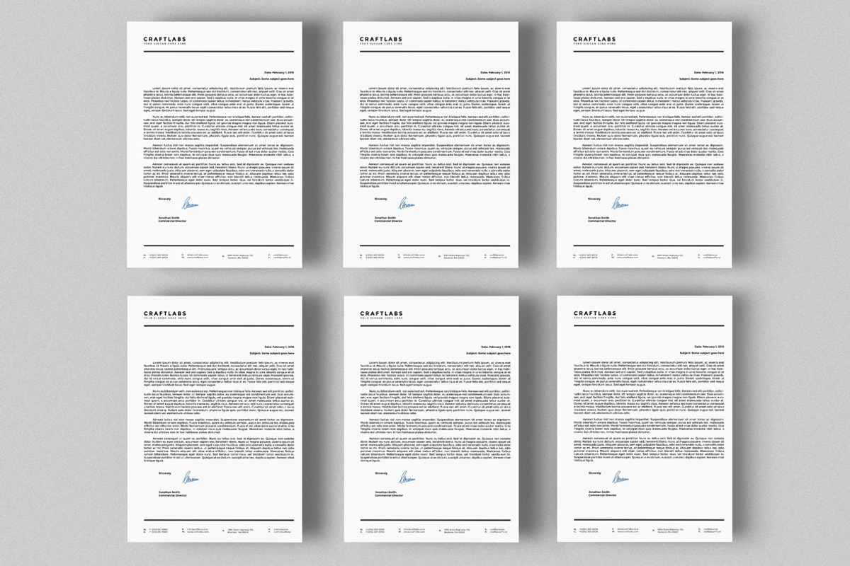 Corporate Letterhead 8 with MS Word, a Stationery Template by ND Design (Photo 4 of 5)