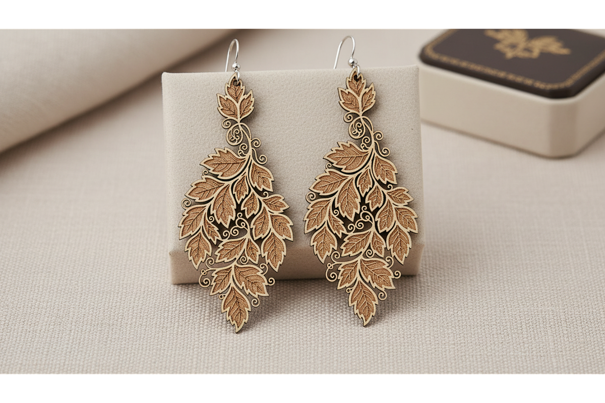 Floral Drop Earring SVGs, a Graphic by hafijul (Photo 6 of 11)