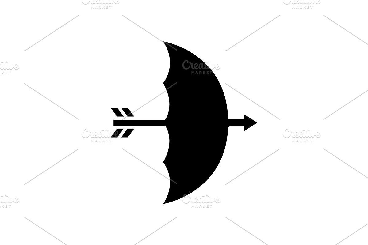 arrows with umbrella logo design, a Branding & Logo Template by devastd