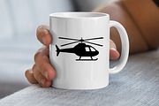 Helicopter Silhouette SVG, a Transportation Illustration by newminddesign (Thumbnail 5 of 10)