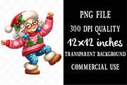 Funny Old Lady Christmas Sublimation, an Illustration by Designking (Thumbnail 4 of 5)