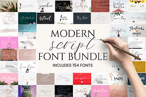 Modern Script Font Bundle