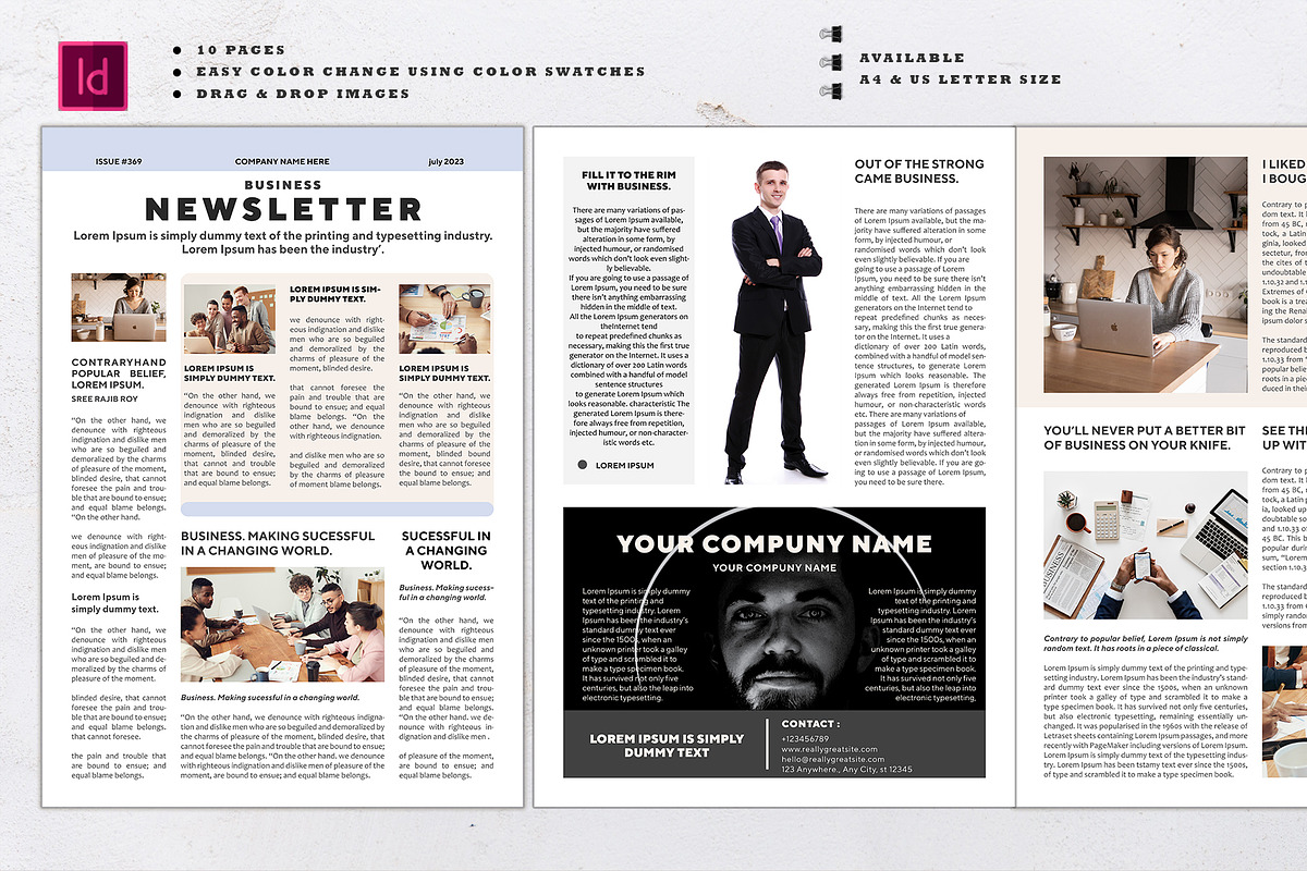 Newsletter Template/InDesign, a Brochure Template by DesignByStore (Photo 1 of 2)