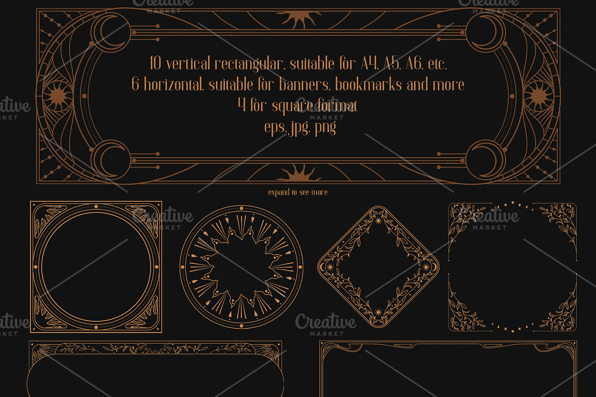 20 vector retro frames, a Decorative Illustration by Nadia Murash (Photo 2 of 3)