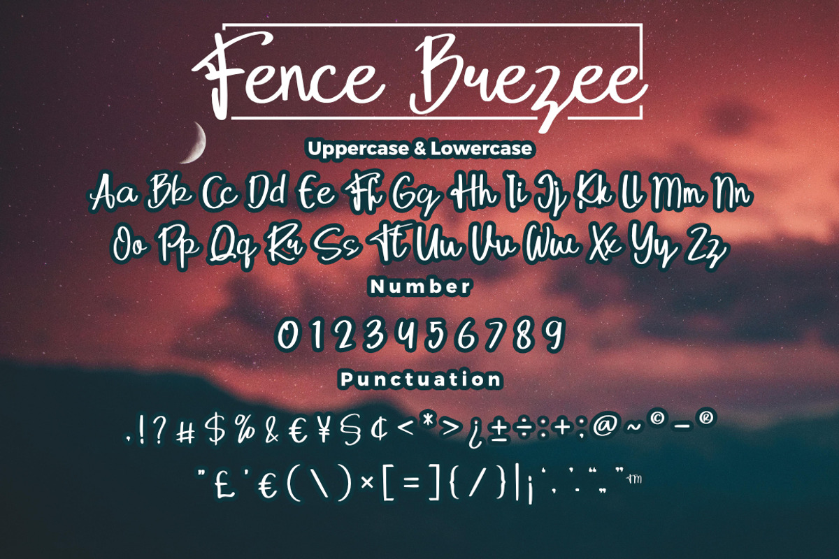 Fence Brezee - Script Font, a Script Font by Bayuktx (Photo 6 of 8)