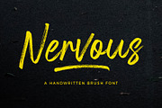 Nervous Brush Font, a Script Font by trustha (Thumbnail 15 of 15)
