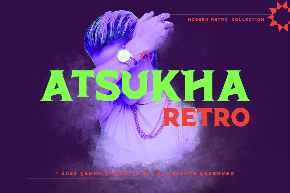 Atsukha Retro - Serif, a Serif Font by Lemon Studio Type (Photo 1 of 10)