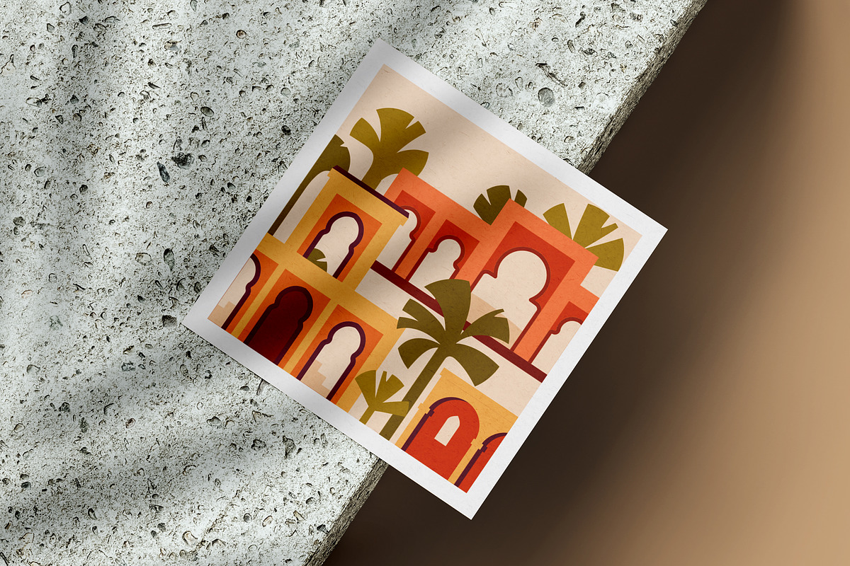 Morocco architecture set, background, a Decorative Illustration by Good Studio (Photo 19 of 19)