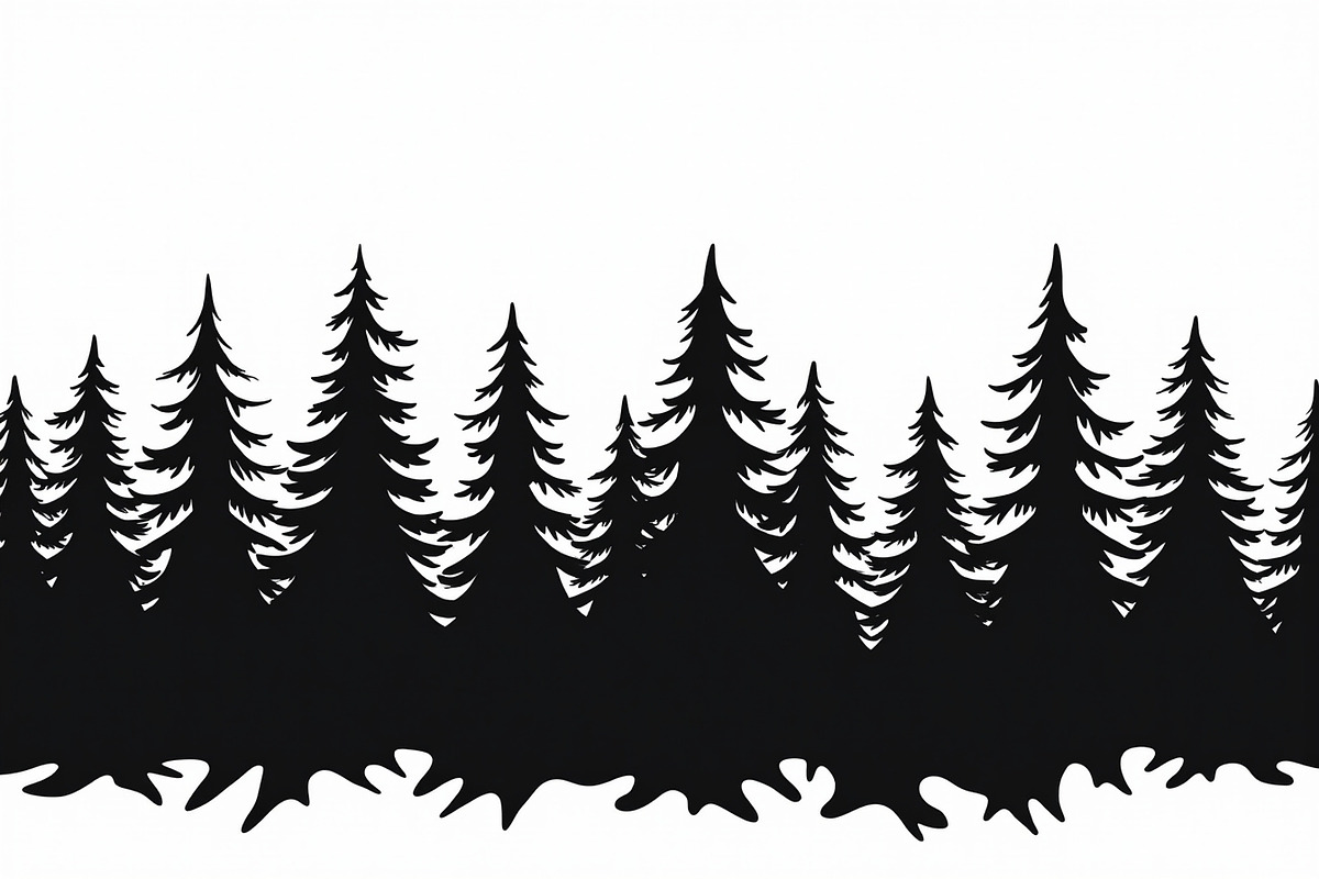 Pine Forest Silhouette Bundle, an Object Graphic by balal (Photo 6 of 16)