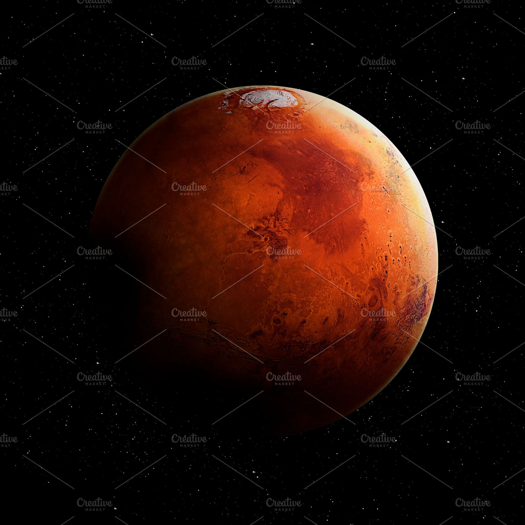 Mars containing earth, planet, and cosmos, an Abstract Photo by Vadim Sadovski