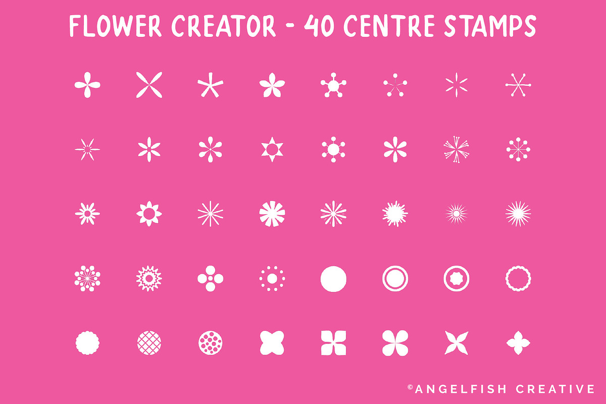 Flower Creator Procreate Brush Set, a Brush Add-On by AngelfishCreative (Photo 5 of 9)