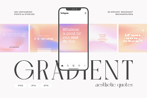 Instagram Gradient Quotes, a Social Media Template by iStar Design
