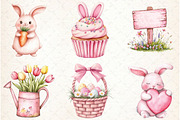Watercolor Cute Easter Clipart, an Illustration by Watercolor design (Thumbnail 3 of 4)