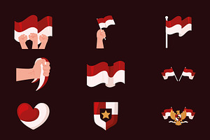 Indonesia Independence Set, a Templates & Theme by studiogstock