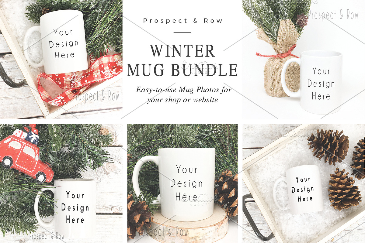 Holiday Mug Mockup Photo Bundle, a Photo by Hudson Lark Studio (Photo 1 of 7)