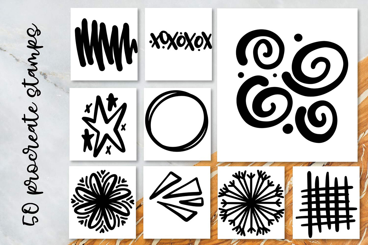 Procreate Stamp Brush Kit preview 4