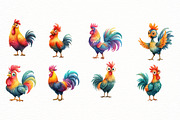 Whimsical spring rooster Clipart, an Illustration by Designworld (Thumbnail 2 of 7)