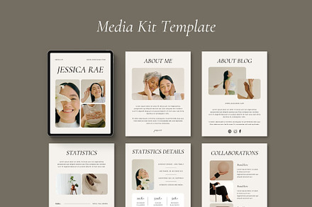 Media Kit Canva Template | Ecru